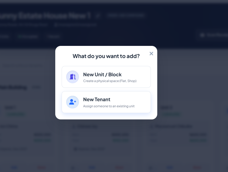PropNode unit and block setup screen